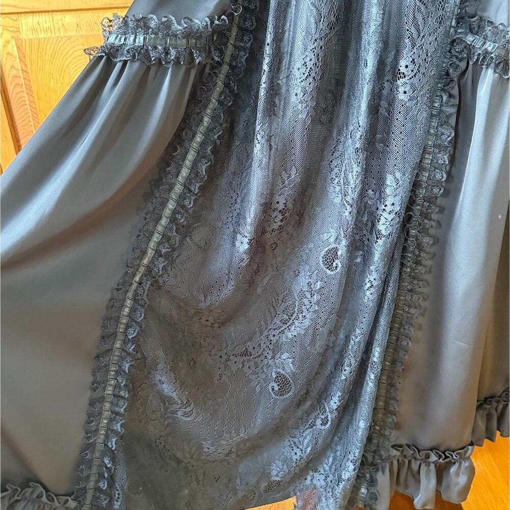 Dark in Love Gothic Victorian Vampire Vkei Black Lace & Ruffle Skirt M-XL - Picture 3 of 12